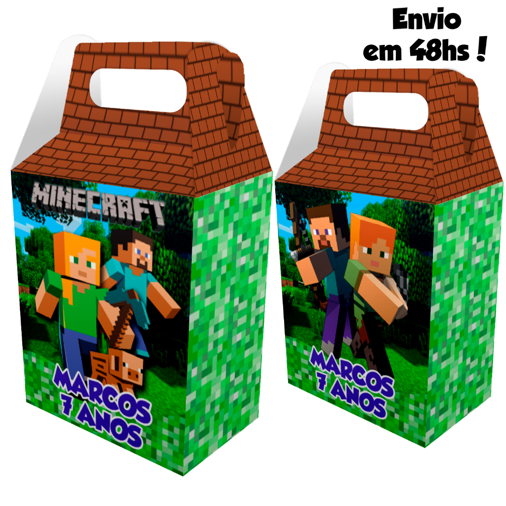 TOPO DE BOLO MINECRAFT MENINA - REF 2990 ARQUIVO DIGITAL