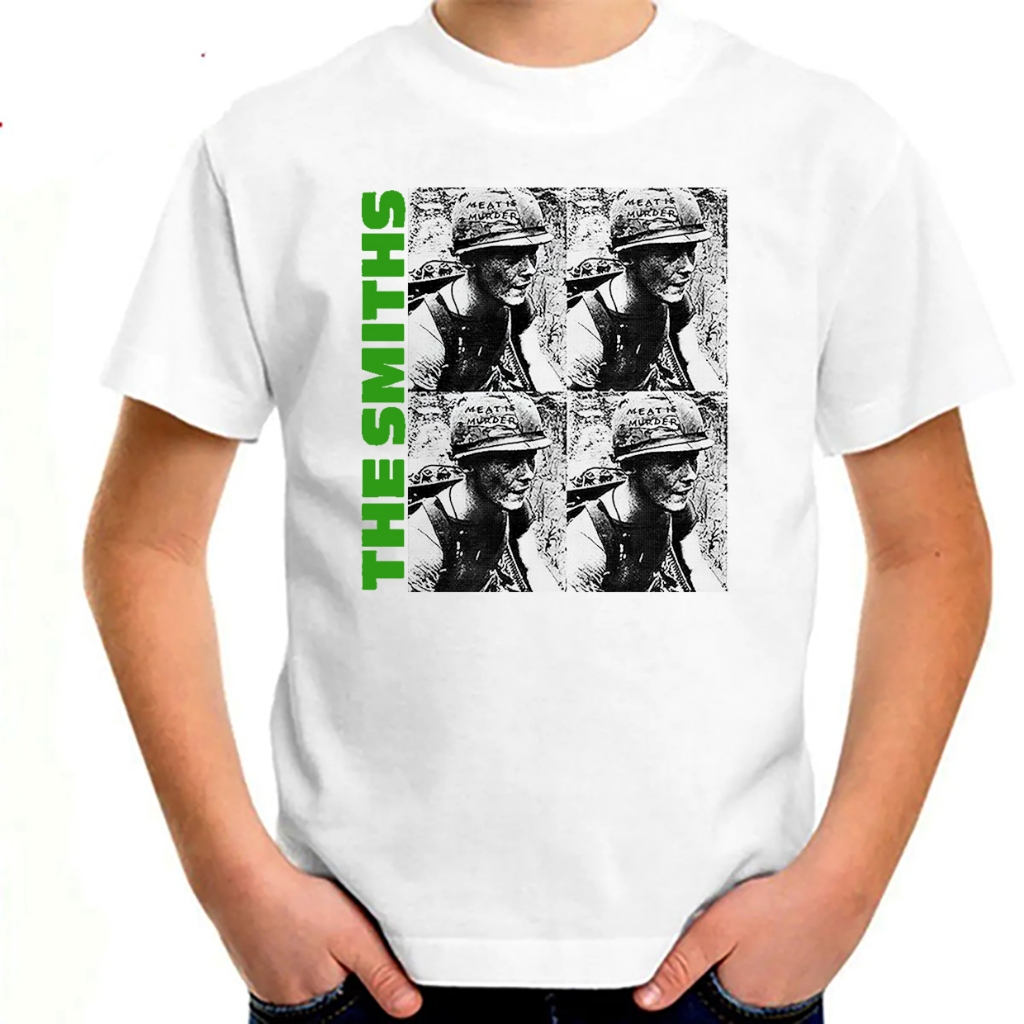 Camiseta Branca The Smiths Meat is Murder | Shopee Brasil