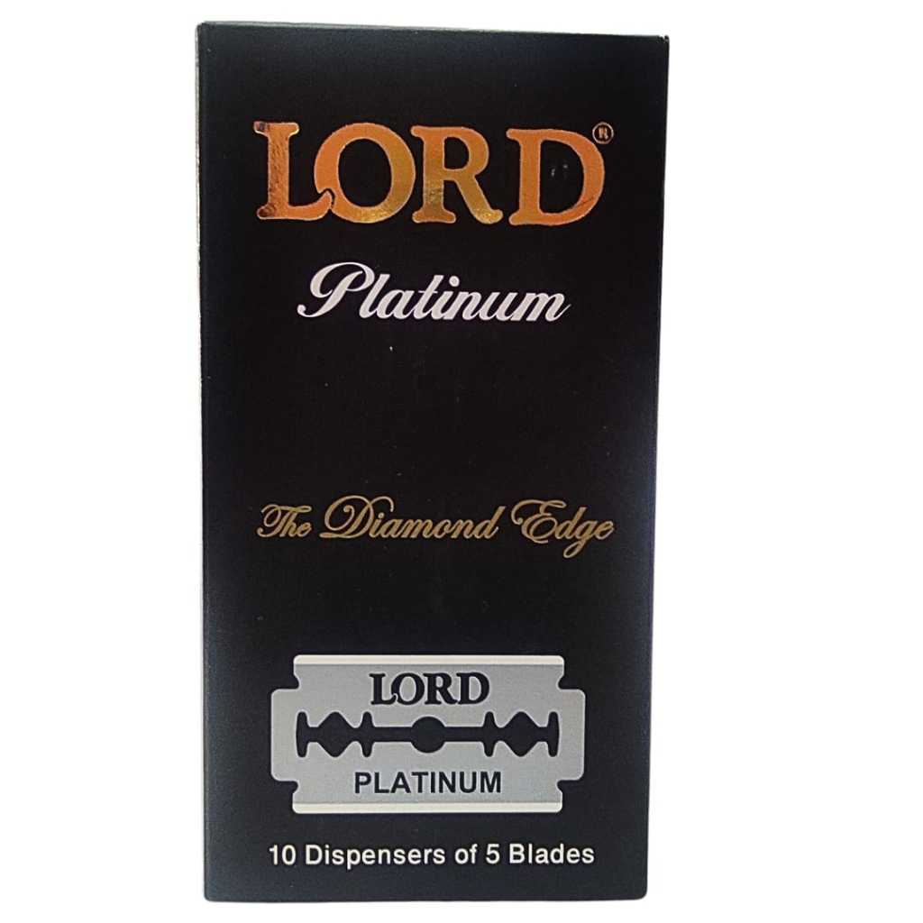Lâmina Lord Platinum Lord Preta Caixa Com 50 Diamond