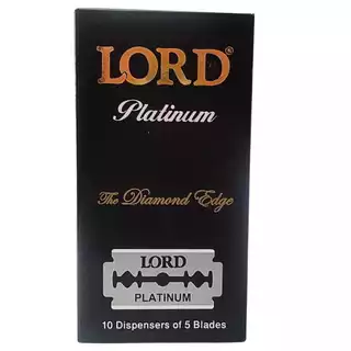 Lâmina Lord Platinum Lord Preta Caixa Com 50 Diamond