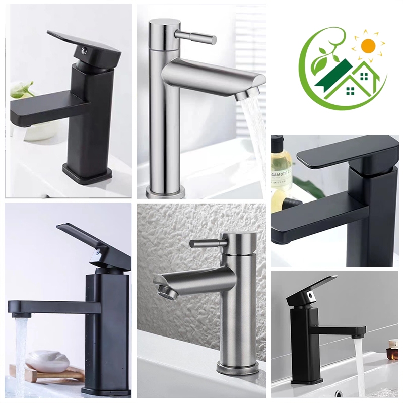 Torneira Inox Sus304 Bacia Do Banheiro Único Água Fria Torneira Reta
