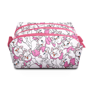 Estojo Escolar Triplo Feminino 3 compartimentos Gatinha Marie Pattern