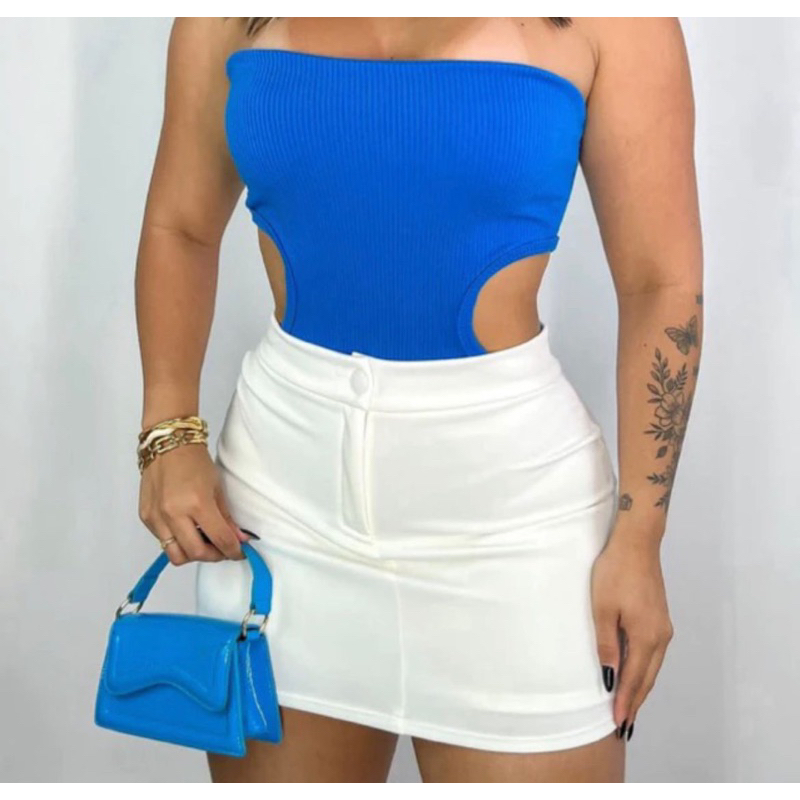 Short saia feminino alfaiataria Cintura alta promoção tendência