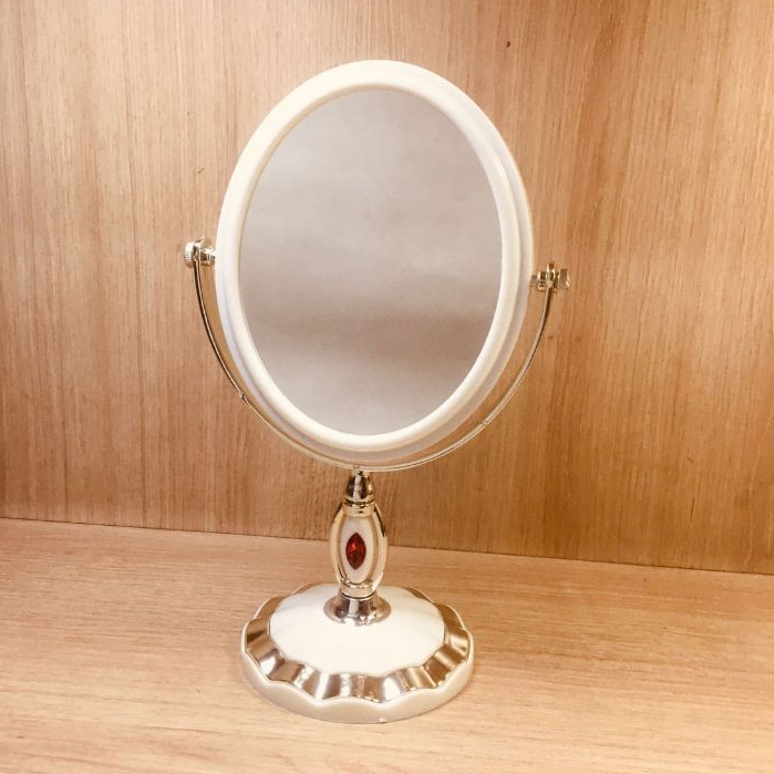 Espelho de maquiagem em orelhas de gato fofas em formato de mesa e espelho  de vaidade para você no banheiro ou quarto - rosa