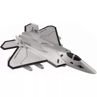Avião Militar Caça Miniatura Metal F22 J10 C/ Luz Som 1:100