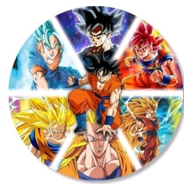 Dragon Ball Z Goku Adesivo De Parede Saiyajins 3D realista