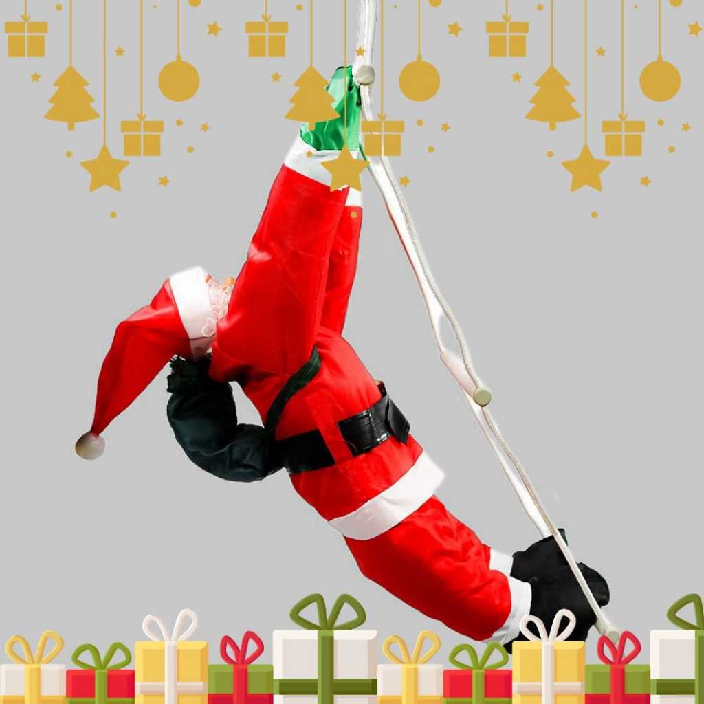 Papai Noel Subindo Escada / 60cm