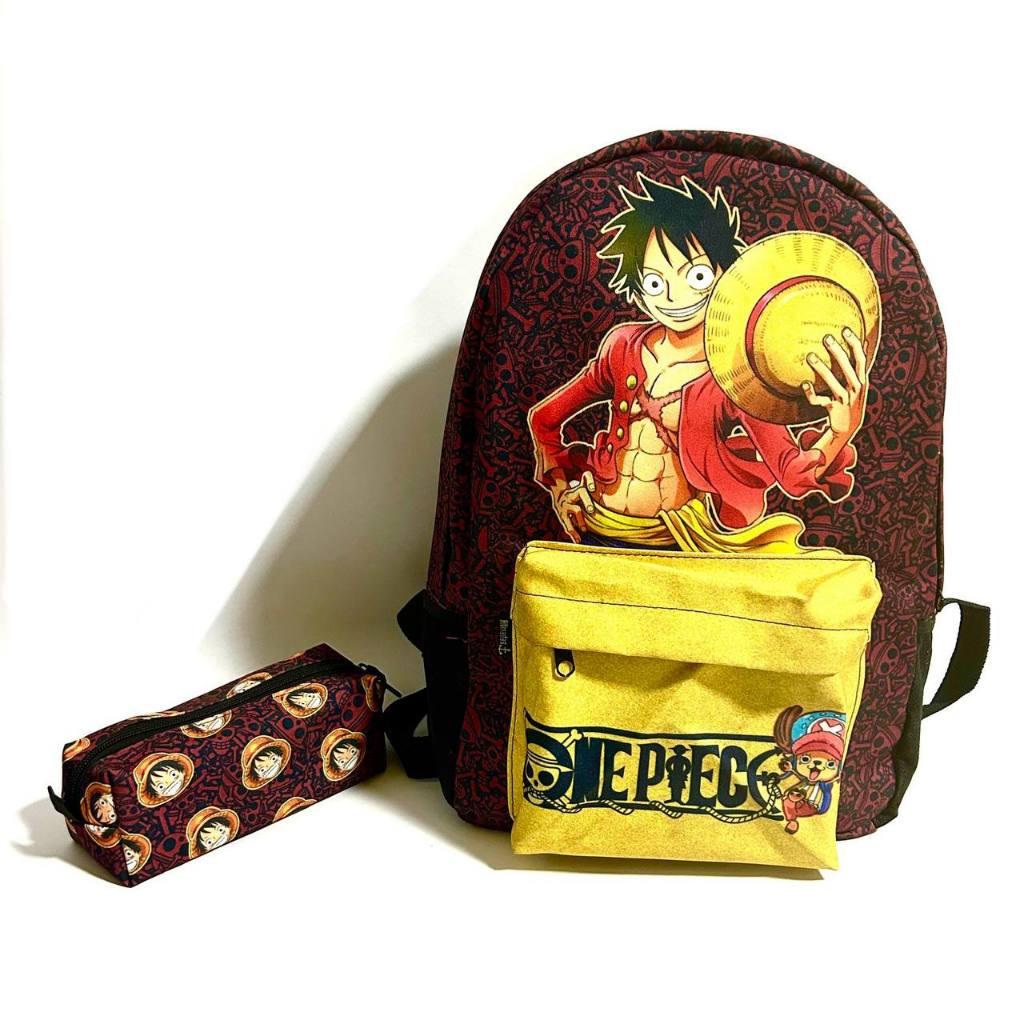 Kit mochila e estojo grande padrão escolar Naruto uzumaki hokage versão  anime desenho geek nerd