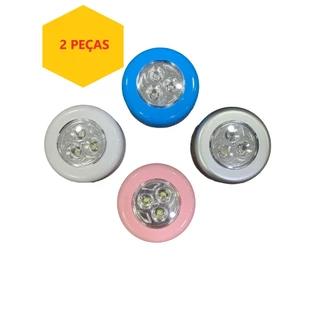 2 Peças Mini luminária De Led Forte De Torque Sem Fio Spot 3 leds /Luz De Parede