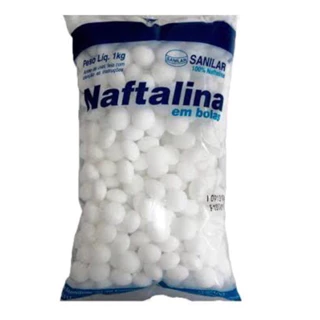 Naftalina Pura em Bolas Sanilar 1kg Anti Insetos Traças Baratas