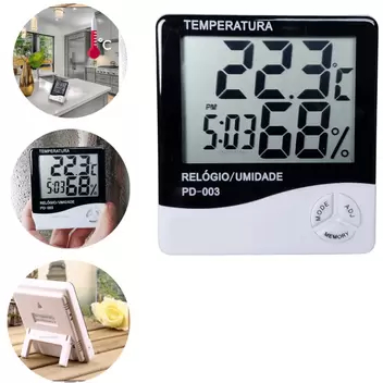 Termo Higrometro Medidor Temperatura Umidade Sensor Externo