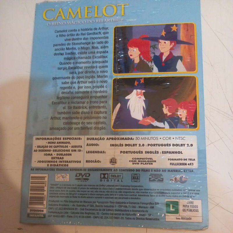 DVD Camelot - O Reino de Mágico do Rei Arthur