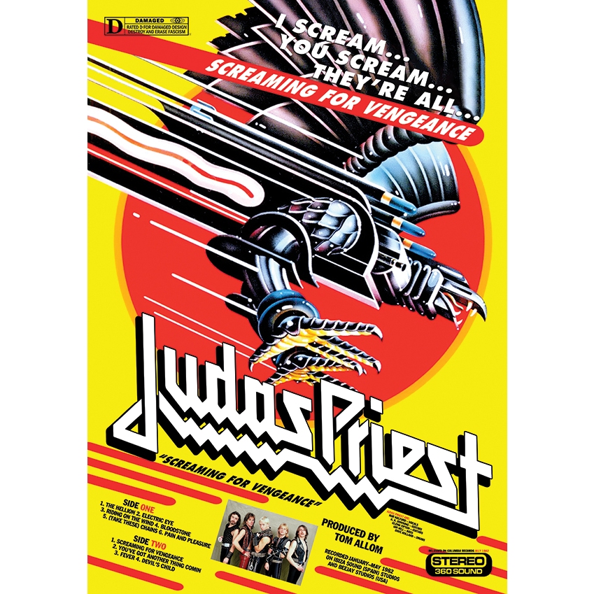 Poster Judas Priest - Screaming For Vengeance / Tamanho A3