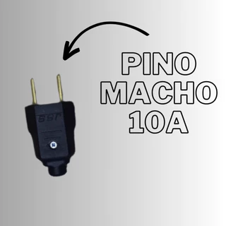 KIT DE 10, 20, 50 E 100 PLUGUES MACHO 2P - 10A - TERMINAL DE LATÃO - L.I.G