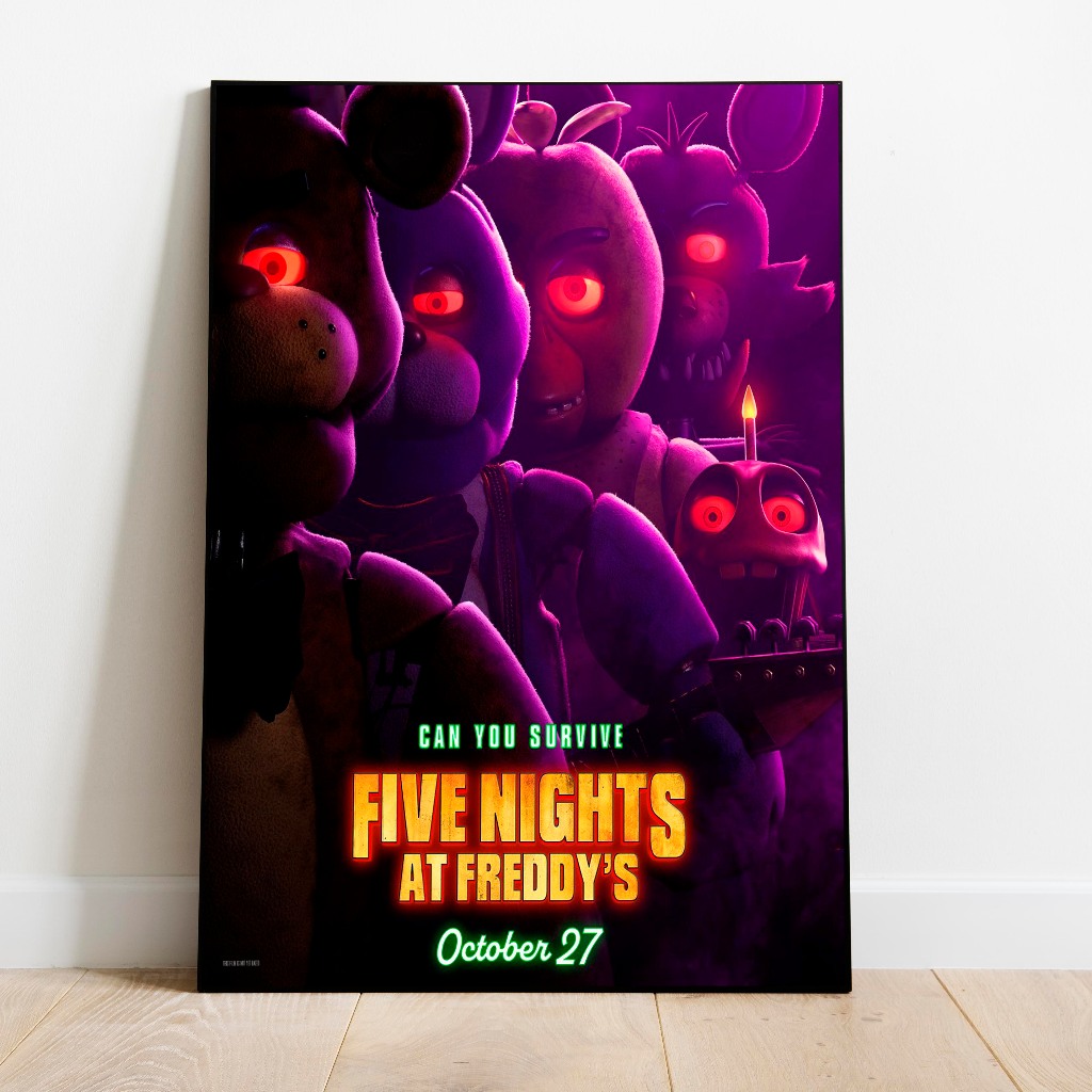 Placa Decorativa Quadro Fnaf Five Nights at Freddy's Movie Filme Come Back Jogo Decoração Geek Quarto em MDF