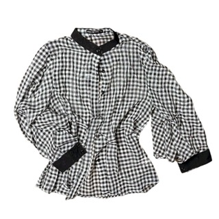 Camisas femininas de malha de manga curta para o verão, estampa xadrez,  combina com tudo, blusas de malha para festas e trabalho