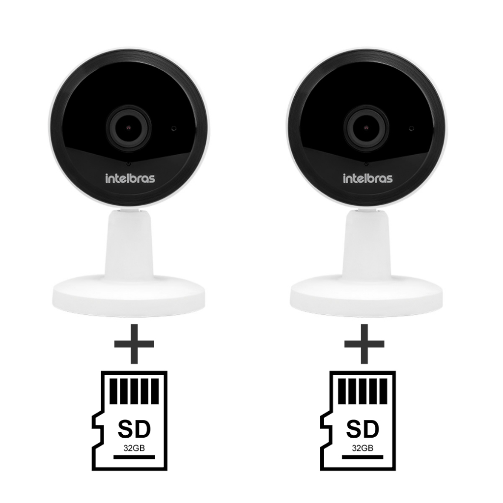 Kit 2 Cameras Ip Intelbras Im1 + 2 Micro Sd 32gb | Shopee Brasil