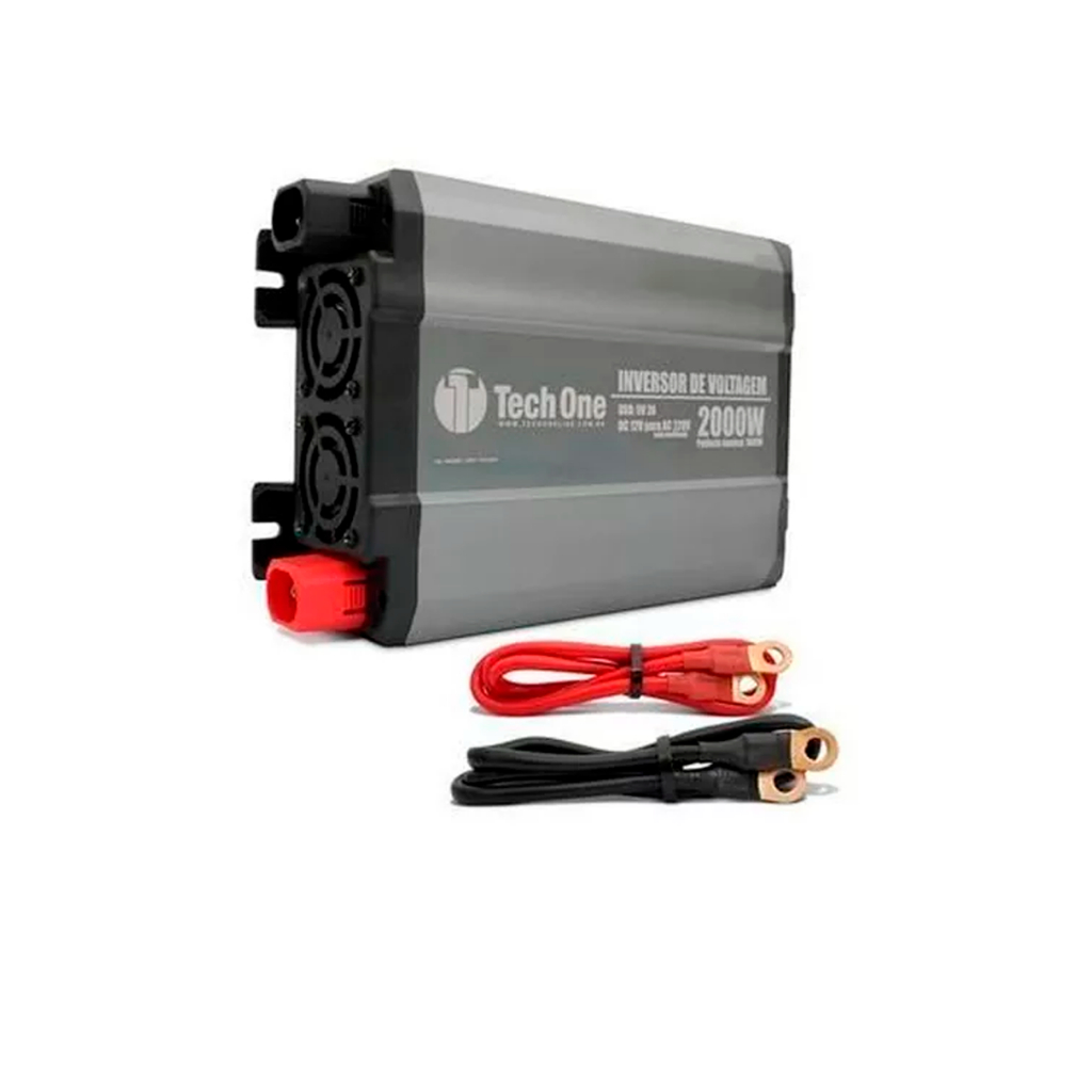 Inversor 2000w 12v Para 220v Conversor Tomada E Usb Techone | Shopee Brasil