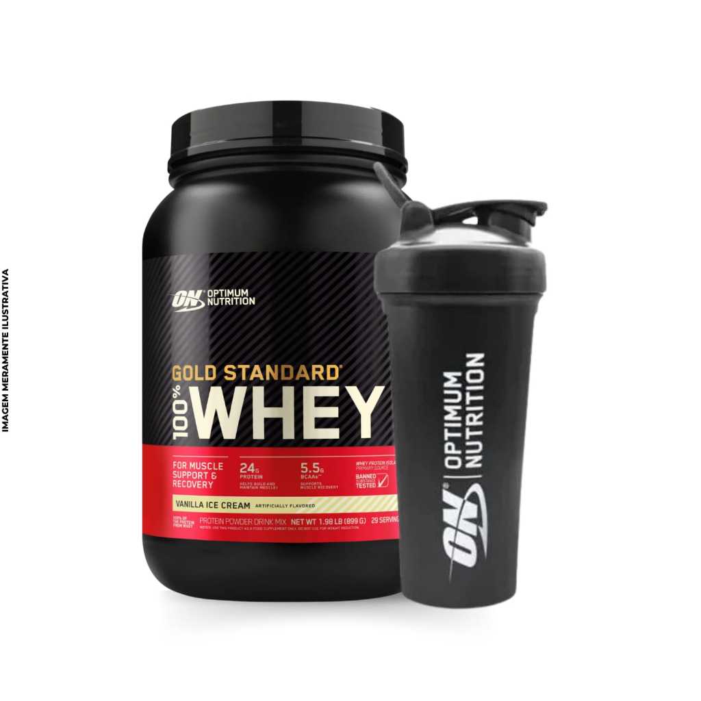 Gold Standard 100% Whey Protein 907g On Optimum Nutrition + Coqueteleira Exclusiva ON