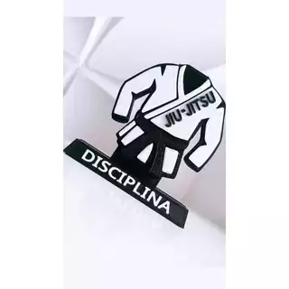 "Display de Mesa Kimono Jiu-Jitsu - Judô: A Arte e a Essência do Jiu-Jitsu e do Judô na Decoração da sua Casa!" ideal para presente. personalizado .