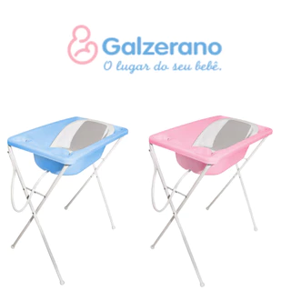 Banheira Para Bebê Galzerano Acqua Trio Até 20Kg Cores Com Suporte