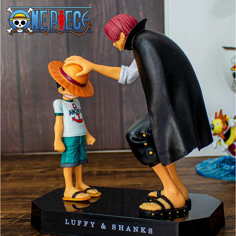 Figura de Ação - Shanks e Luffy - One Piece - Monkey D. Luffy - Anime