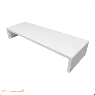 1 Suporte Para Monitor 60x20x10 Mdf Branco Tx P/ Telas Moveis Escritorio Base Ergonomico Ergonomia Mesa Mesinha Home Offiice Madeira 60Cm Notebook 60 Cm X 20 Cm X 10 Cm Branca Para Tv Pc Organização