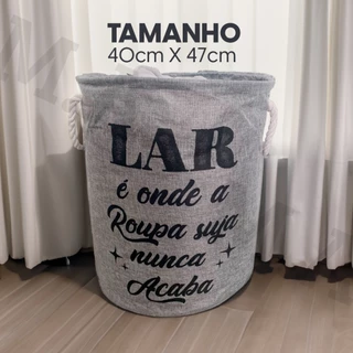 Cesto de Roupa Suja Organizador Inteligente Multiuso Dobrável Tecido 60l