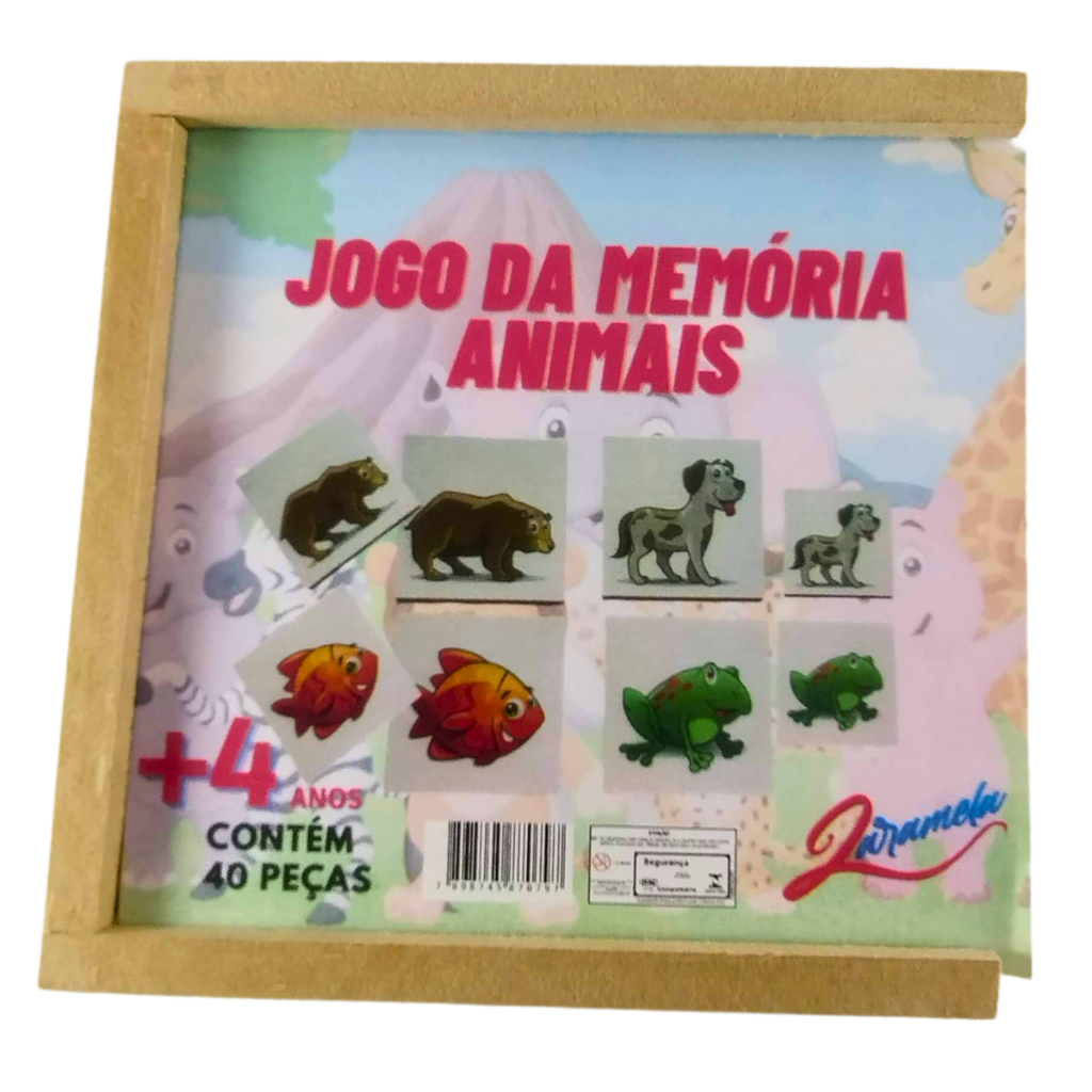 Dominó Educativo Animais Em Inglês Brinquedo Infantil Junges