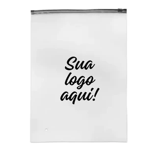 Ziplocks Reutilizáveis Personalizados Saco Plástico Fosco Trilho Zip Embalagem Roupa 50un
