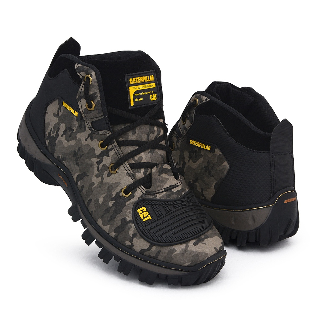 Bota Coturno Masculina Costurada Sola De Borracha Tratorada Adventure Confortável Trabalho Moto Segurança