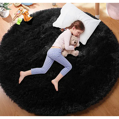 tapete redondo felpudo vários tamanhos antiderrapante antialérgico preto varias cores