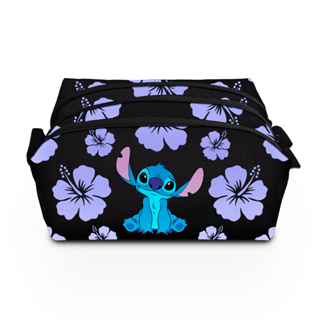 Estojo Escolar Triplo 3 compartimentos Stitch Cute Floral