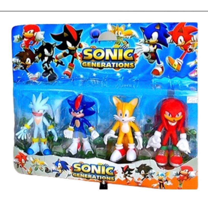 Super Sonic the Hedgehog Jogo Figuras De Ação Crianças Menino Menina  Brinquedo 6 Pcs Set Caçoa O