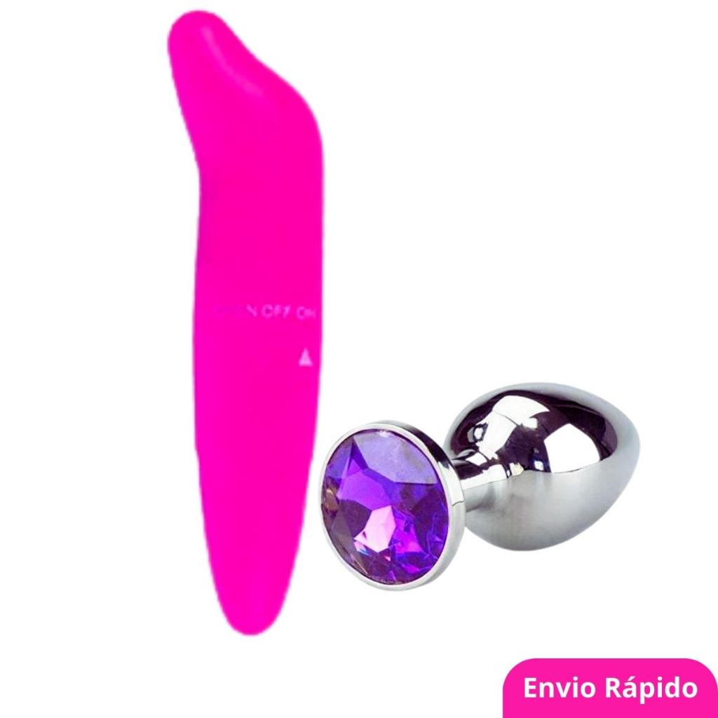 Kit Erótico Plug Anal Vibrador Feminino Golfinho Ponto G Plug Anal Pequeno