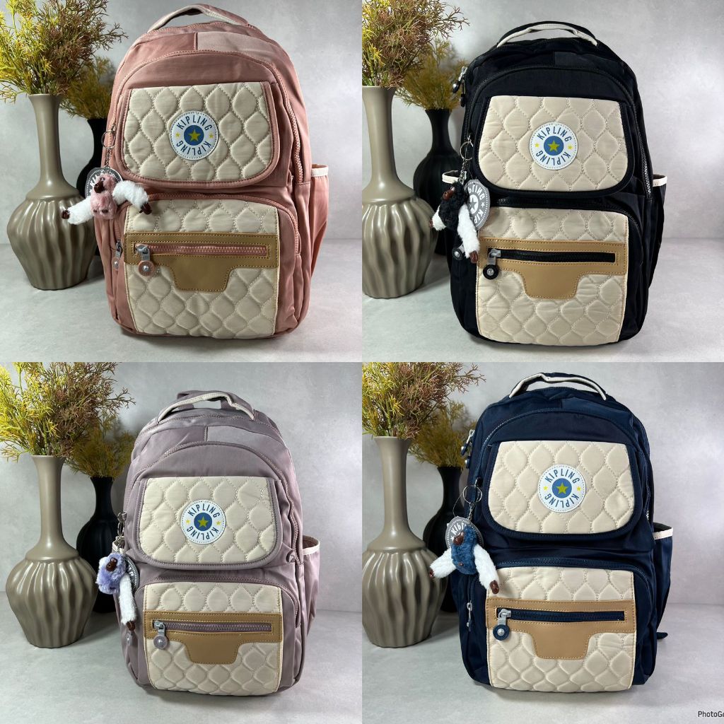 Bolsa Mochila Kipling Escolar Ótimo Acabamento Chaveiro Macaco Bolsa de Costas Impermeável Escola Promoção Grande