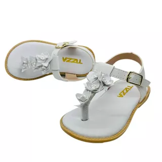 Sandalia infantil menina enfeite flor super confortavel