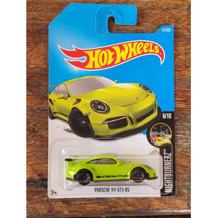 Hot Wheels - Porsche 911 GT3 RS Verde - Nightburnerz 2017 (Lacrado) - Main Line 1:64