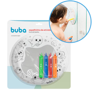 Brinquedo de Banho Bebe Espelho Giz de Banho Lápis para Brincar no Banho Buba