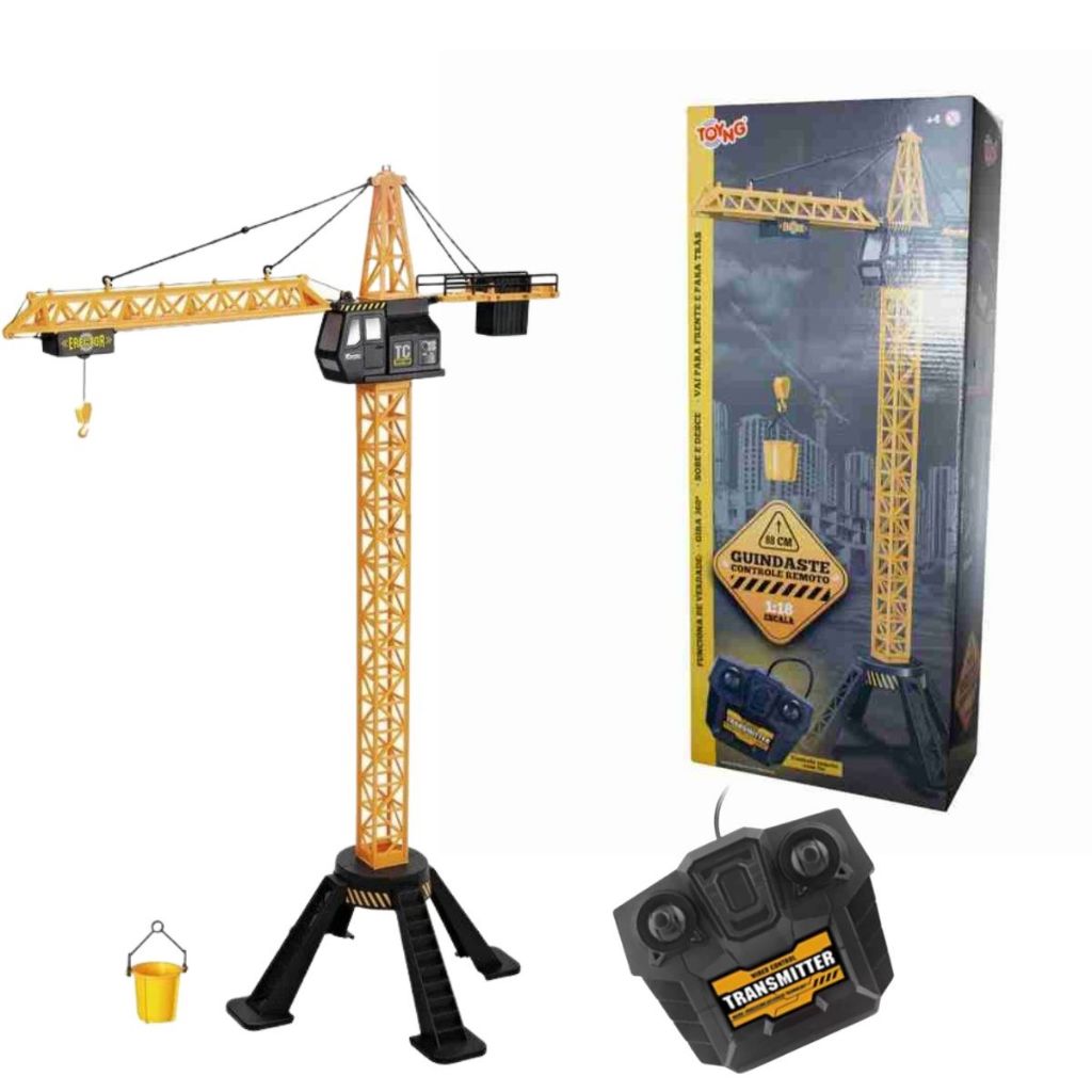 Guindaste De Brinquedo Com Controle Remoto Divertido Pilha | Shopee Brasil