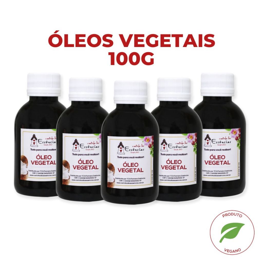 Óleo vegetal 100% Puro - 100g. Usar em massagem, cremes, sabonetes e ...