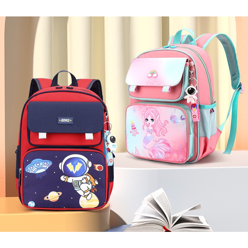 2225 Mochila Sereia bolsa infantil Astronauta 2023 Estudantil De Grande Capacidade Leve Respirável E Moda