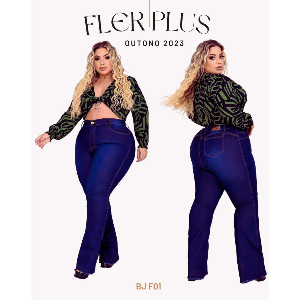 CALÇA JEANS FLER PLUS SIZE