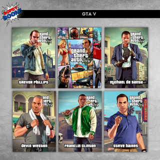 Coletânea Jogos Gta Grand Theft Auto 10 Placas Decorativas