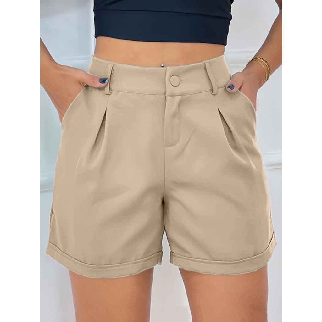 Short Feminino de Alfaiataria Social Elegante