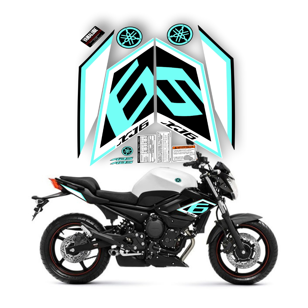 Kit Com 5 Adesivos Para Moto Yamaha, 244 No Grau, Maozinha