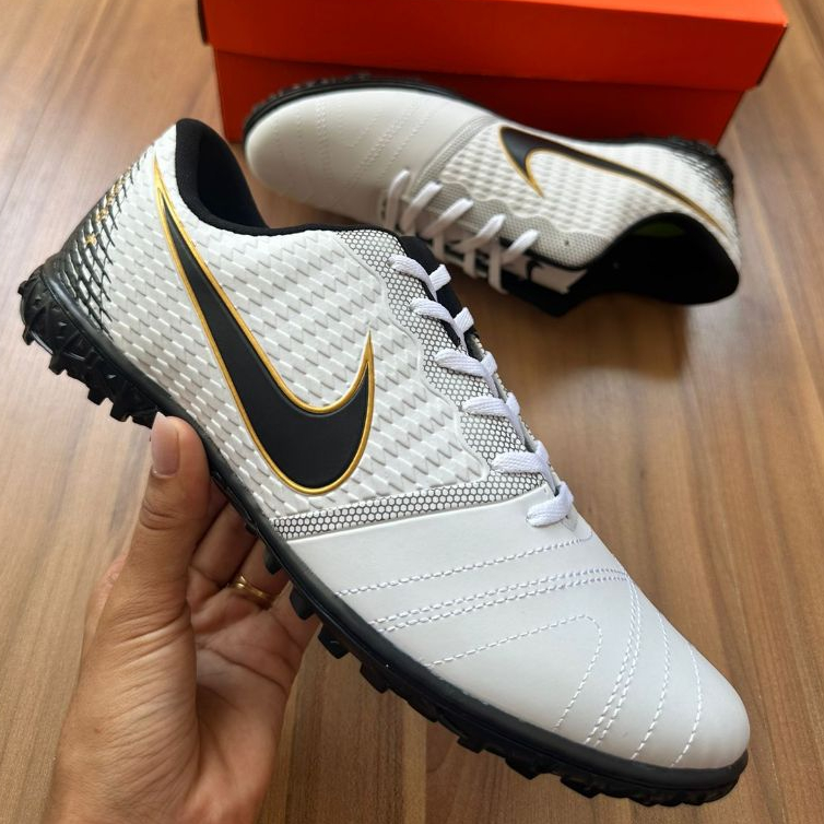 Chuteira NIKE Tiempo Legend 7 Academy Futsal R10 Branco/Dourado