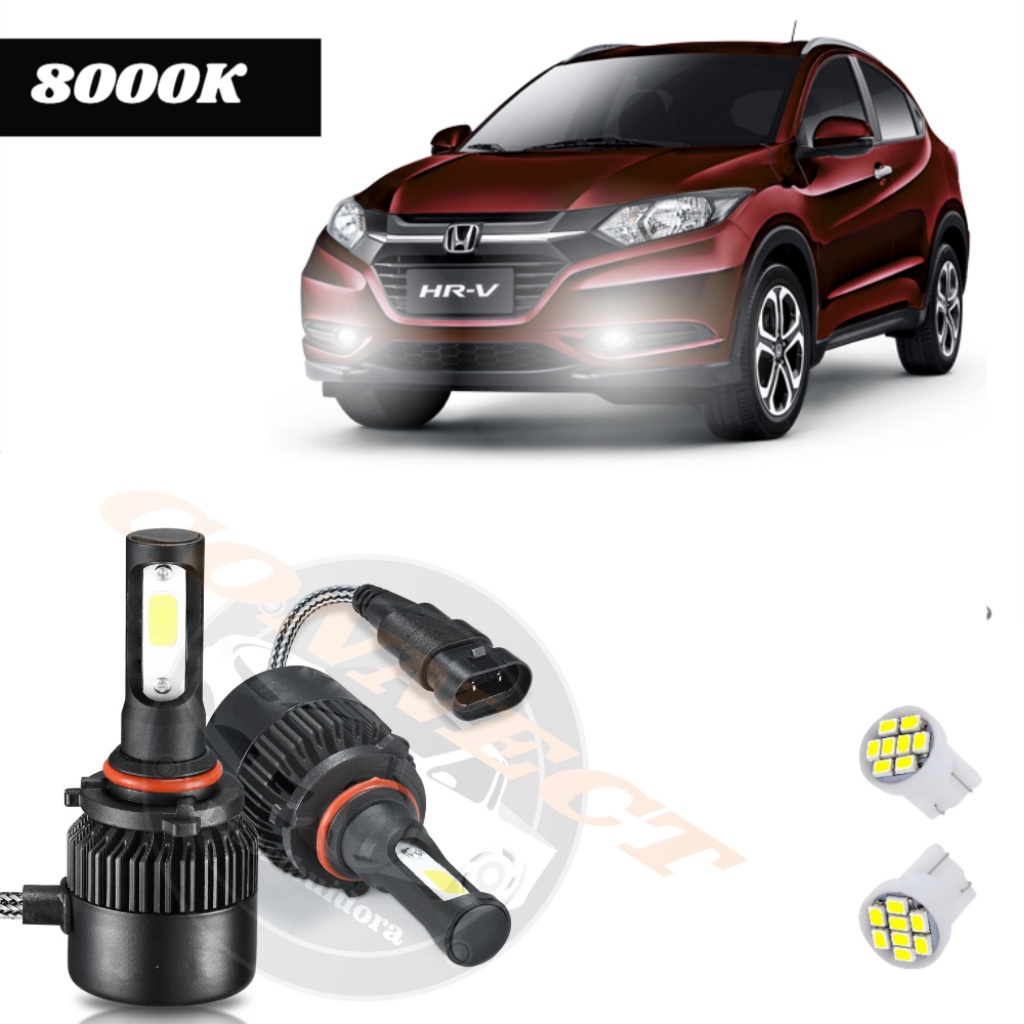 Kit Super Led 8000k milhas HONDA HR-V CIVIC FIT CITY H8/H11 20000LM