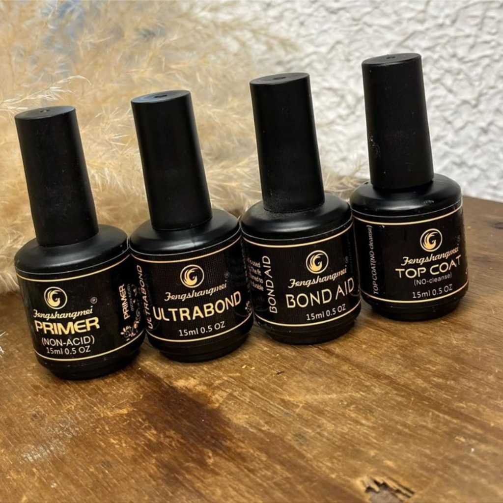 Kit Preparadores Fengshangmei Top Coat Primer Bond Aid Ultrabond 15 ml