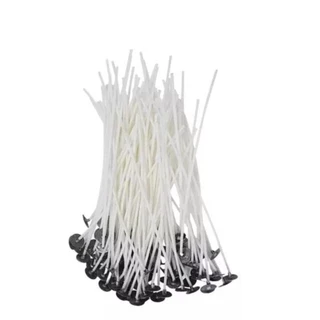 Pavio para velas Artesanais 10cm kit com 10 -50-100 Pçs montado com ilhós A2030 Fino